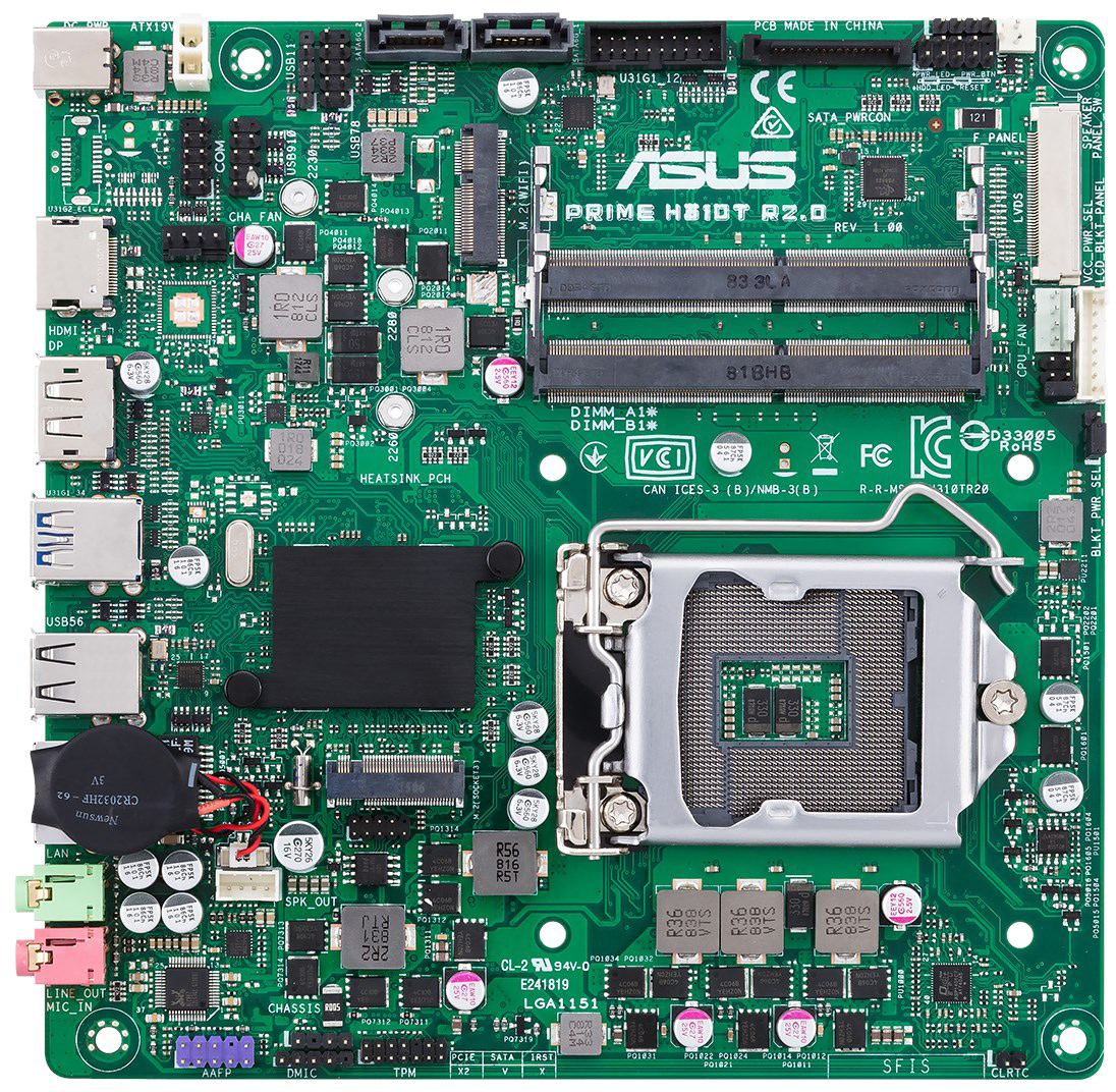 Asus Prime H310T R2.0 - Motherboard Specifications On MotherboardDB
